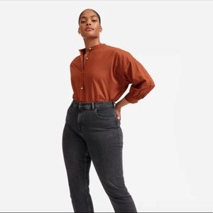Everlane Collarless Air Shirt 6 Tortoise